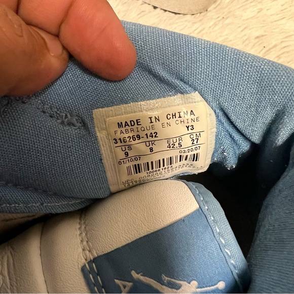 Air jordan 1 mid alpha white university blue sz 9 - Picture 9 of 16